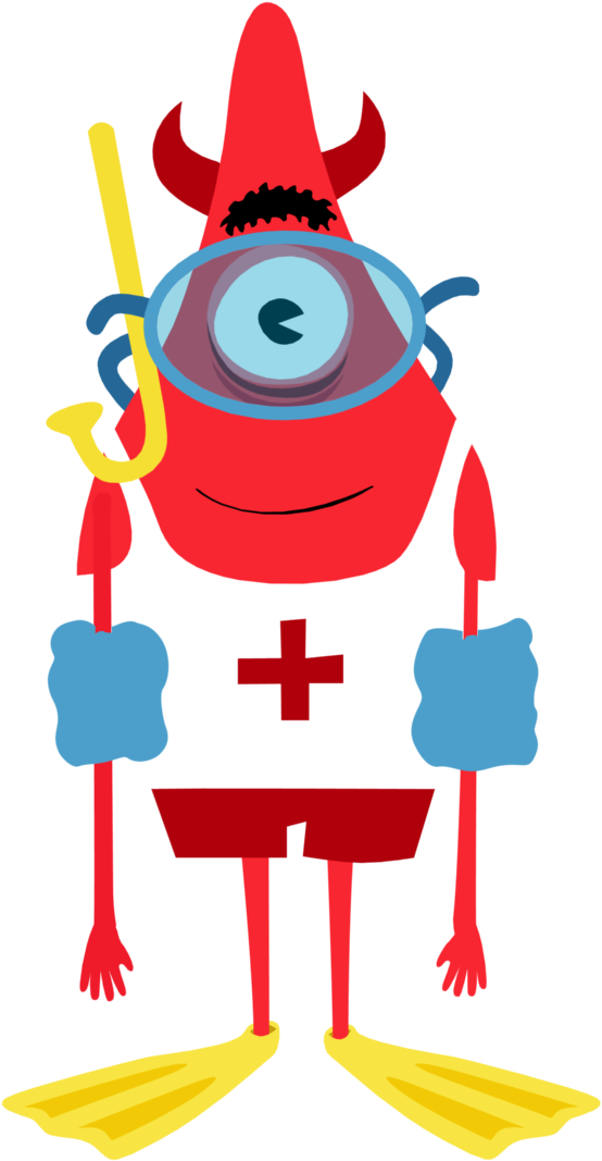 Swimmy Snorkelfin - Cartoon (1536x1626)