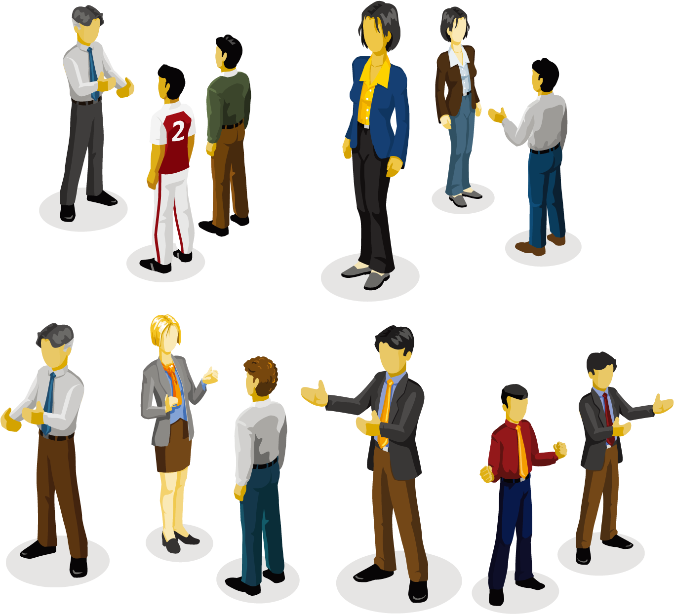 Euclidean Vector Cartoon Clip Art - Isometric Person Vector (1500x1501)