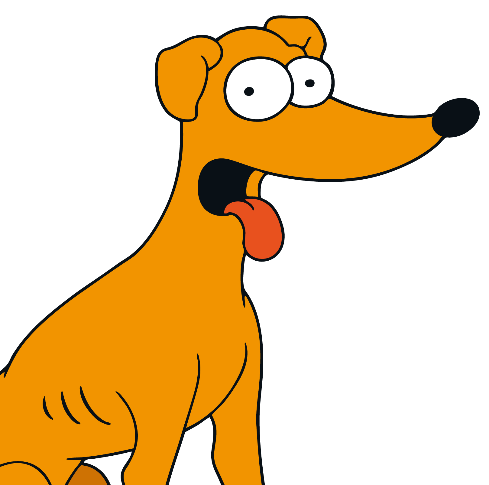 пес из симпсонов. маленький помощник санты. собака из симпсонов. маленький помощник санты. симпсоны собака.