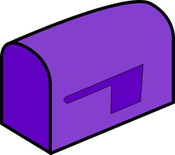 Purple Mailbox Clip Art - Purple Mailbox Png (600x531)