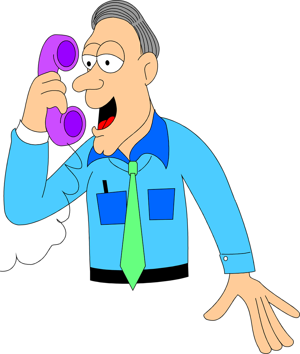 Man Clipart Phone - Man Talking On Phone Clipart (958x1131)