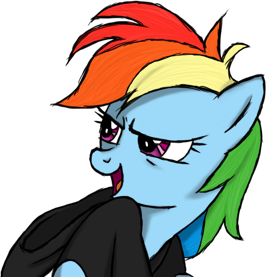 Devious Smile By Raynebowcrash - Rainbow Dash (880x908)