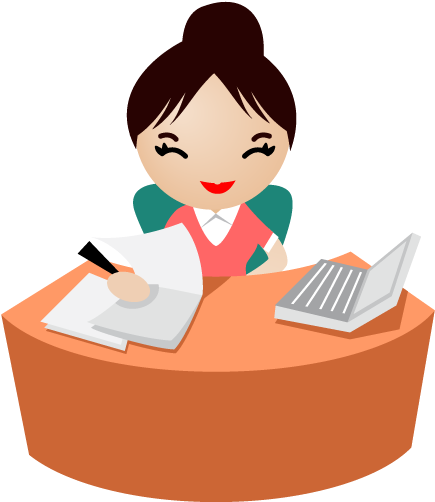 Format - Png - Cartoon Girl In Office (512x512)