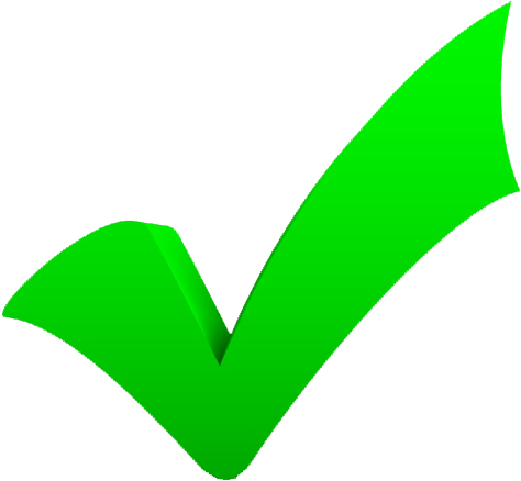 Yes - Green Check Mark (626x588)