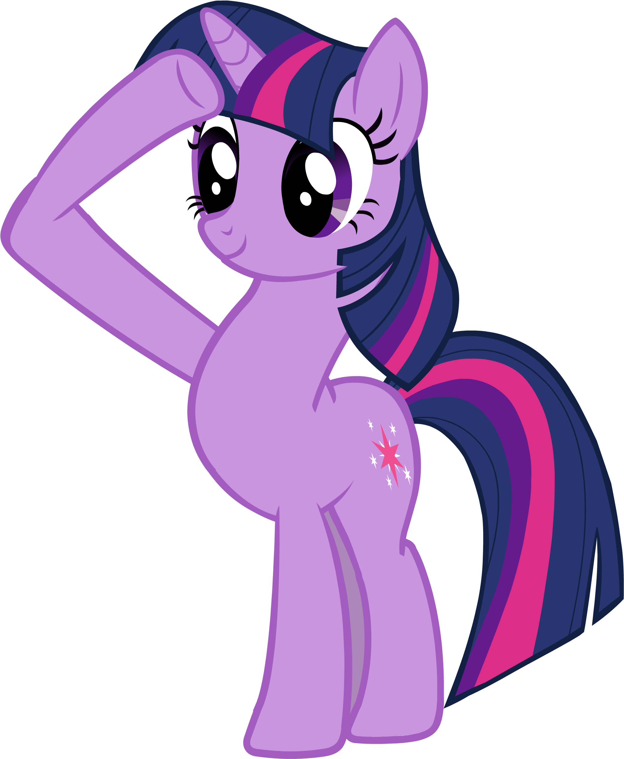 Twilight Sparkle Salutes To You - Cartoon (2452x2572)