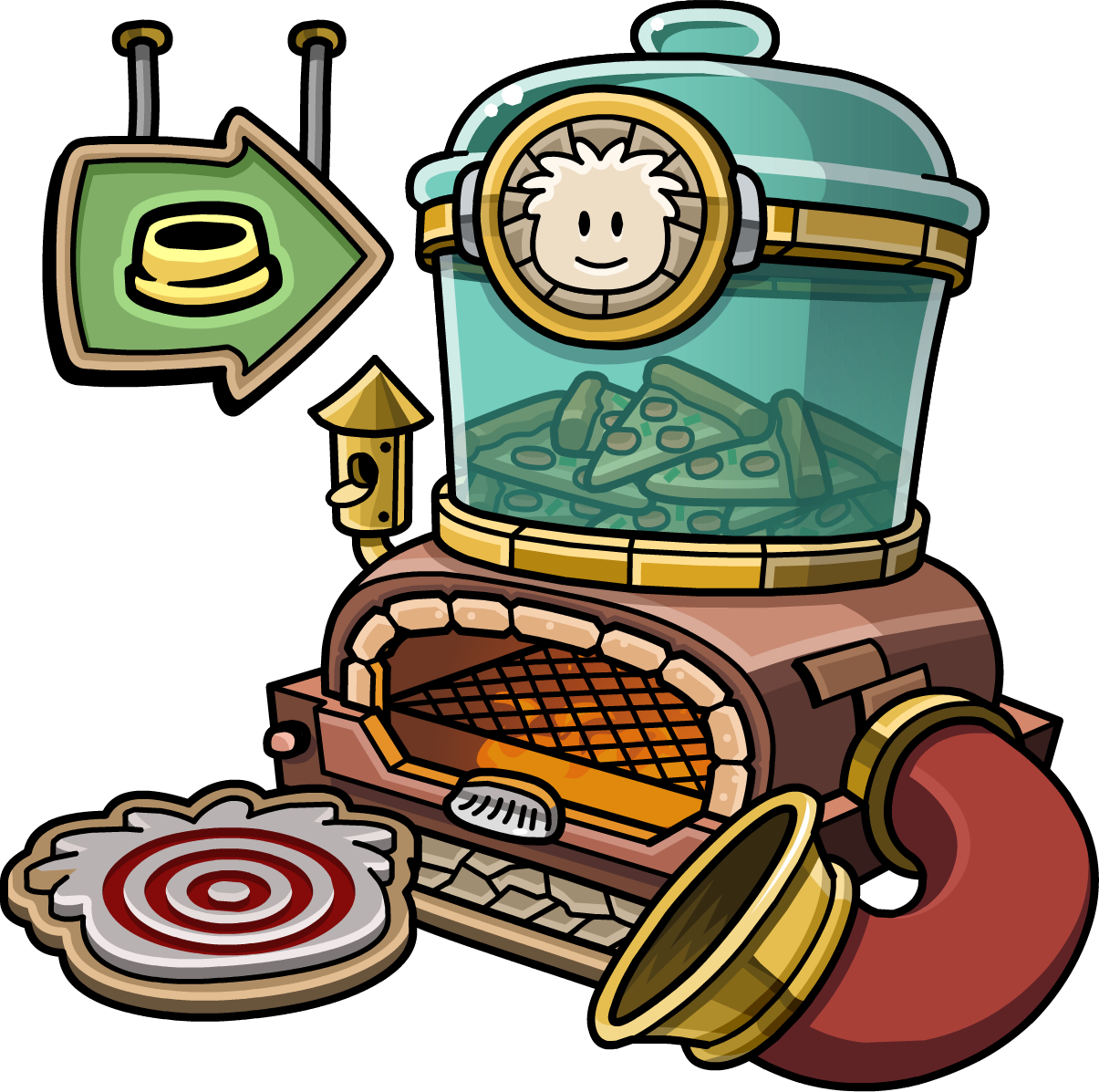 Puffle Snack Station Club Penguin Wiki Fandom Powered - Club Penguin Pizza And Snacks (1205x1197)