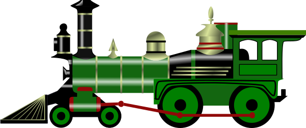 Green Steam Train Clip Art - Steam Train Clip Art (600x251)