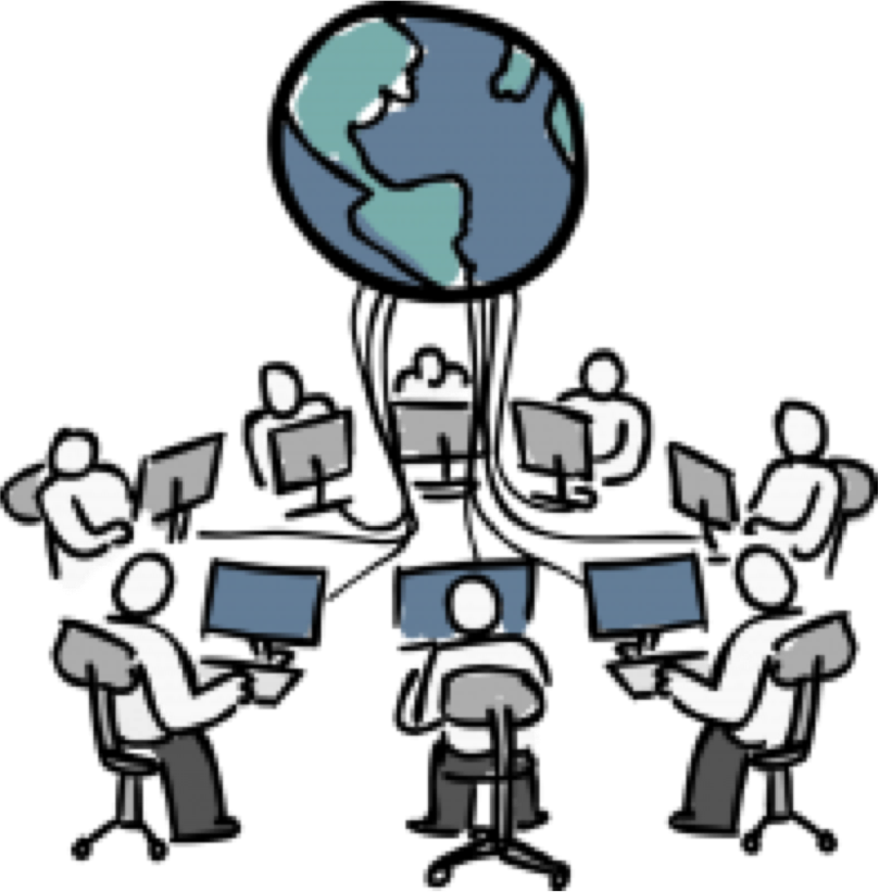 For Distributed Agile Teams, Tools Come Last - Distributed Agile Icon (809x821)