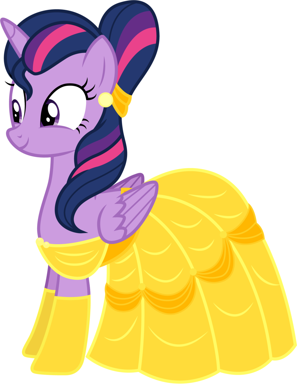 Twilight Sparkle As Belle By Cloudyglow Twilight Sparkle - Mlp Beauty And The Beast (1024x1323)