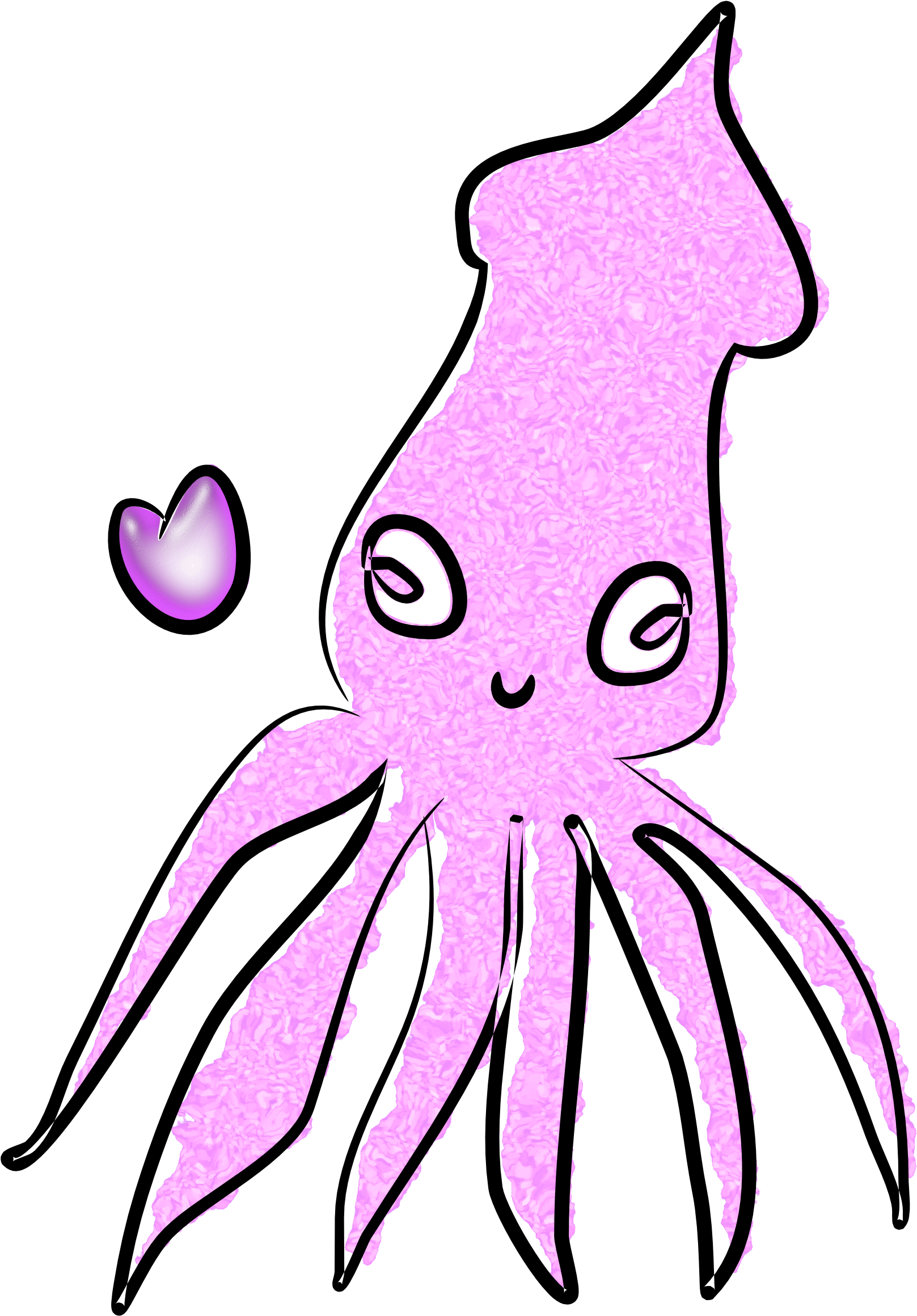 Realistic Clipart Squid - Giant Squid Cartoon Png (1979x2799)