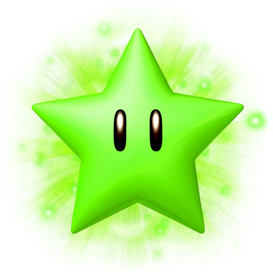 Super Mario Clip Art - Super Mario 3d World Green Star (1024x1024)