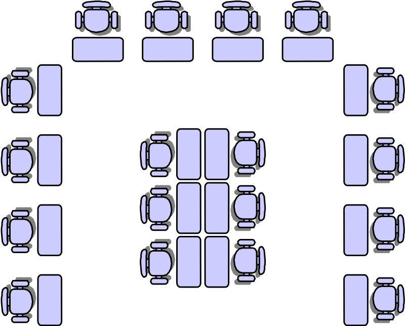 Classroom Seat Layouts - Sitting Arrangement In Classroom (800x644)