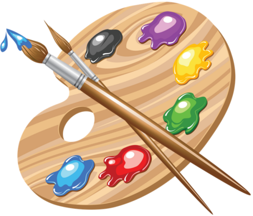 Palette Peinture Clipart - Pallet For Painting (700x597)