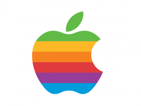 If It Wasn't For Beautiful Design, We'd All Live In - Rainbow Apple Logo (455x341)