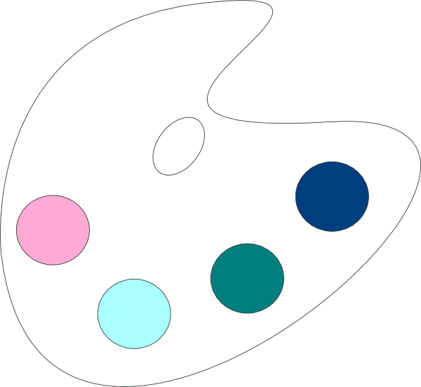 Palette 2 Clip Art At Clker - Palette (600x551)