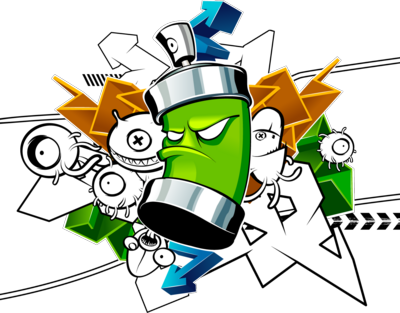 Graffiti Clipart Graffiti Spray Can Clipart - Graffiti Cartoon Spray Can (400x313)
