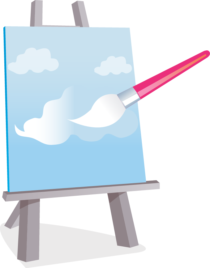 Canvas Painting Easel Clip Art - Canvas Painting Easel Clip Art (679x867)