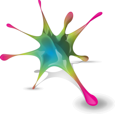 Splatter Clipart Psd - Paint Splatter Transparent (400x397)