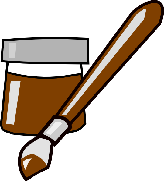 Paint Clip Art - Paint Brush Clip Art (540x594)