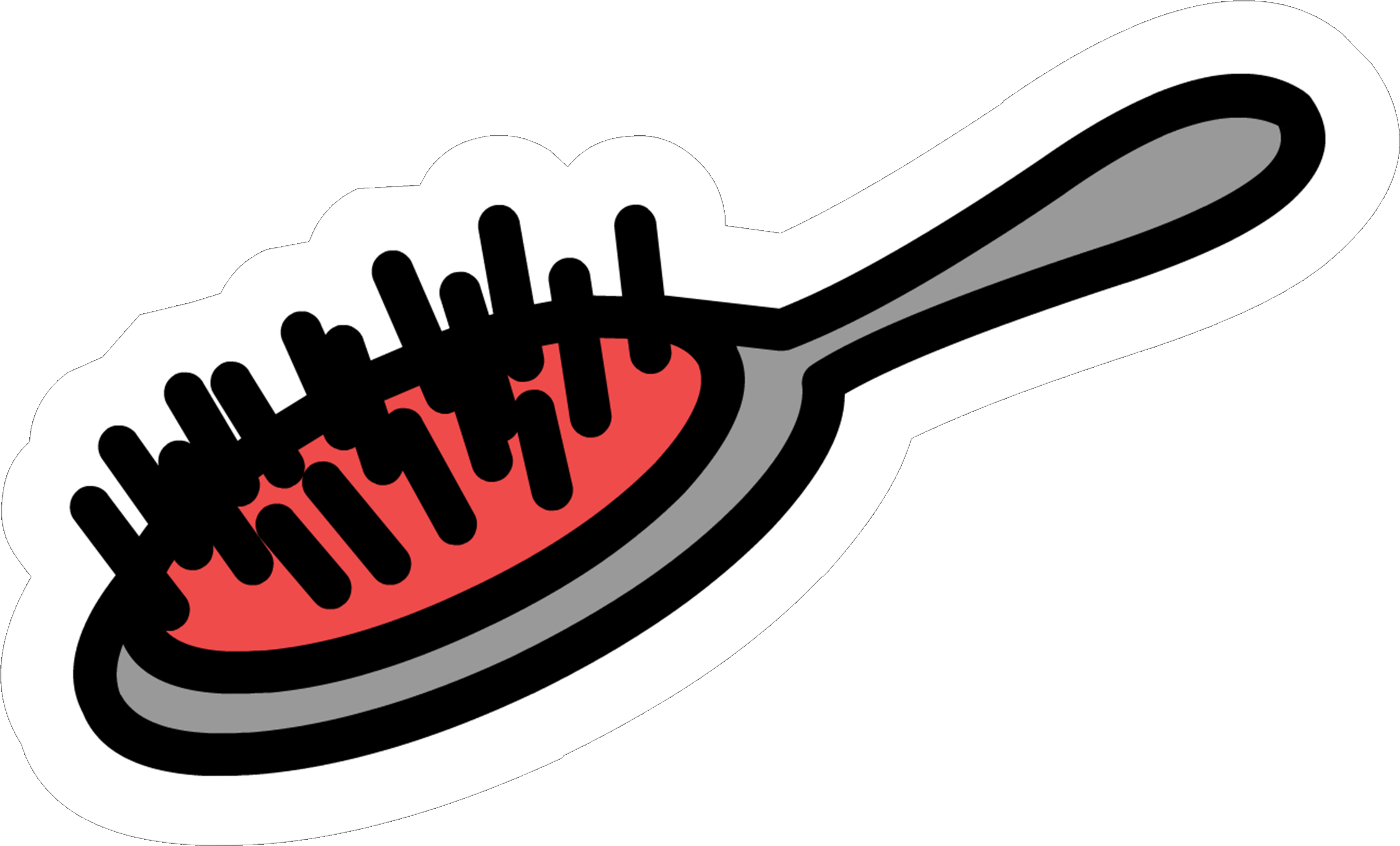 Comb Hairbrush Cartoon Clip Art - Cartoon Hair Brush Png (3464x2104)