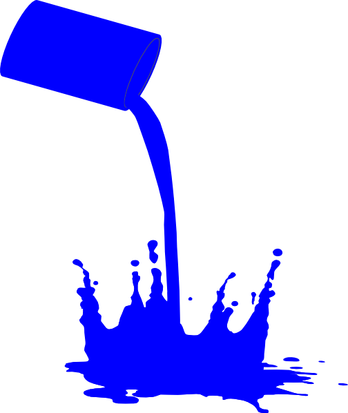Paint Splat Blue Clip Art - Clip Art (504x598)