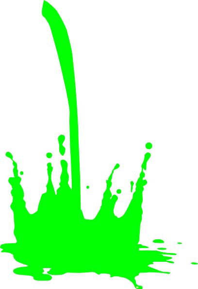 Green Splatter Clip Art Fza5uh Clipart - Neon Green Splatter Paint (408x594)
