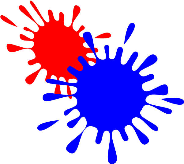 Ink Splash With Drops Clip Art - Cartoon Splash (600x542)