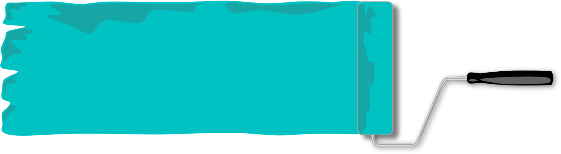 Paint Roller, Border, And Banner - Paint Roller Clipart (1871x556)