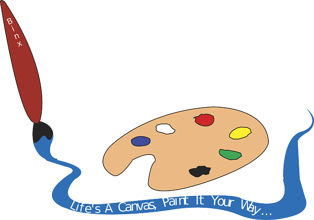 Flourish, Brush, Palette, Paint, Cartoon, Border, Free - Painting A Picture With Words (640x449)