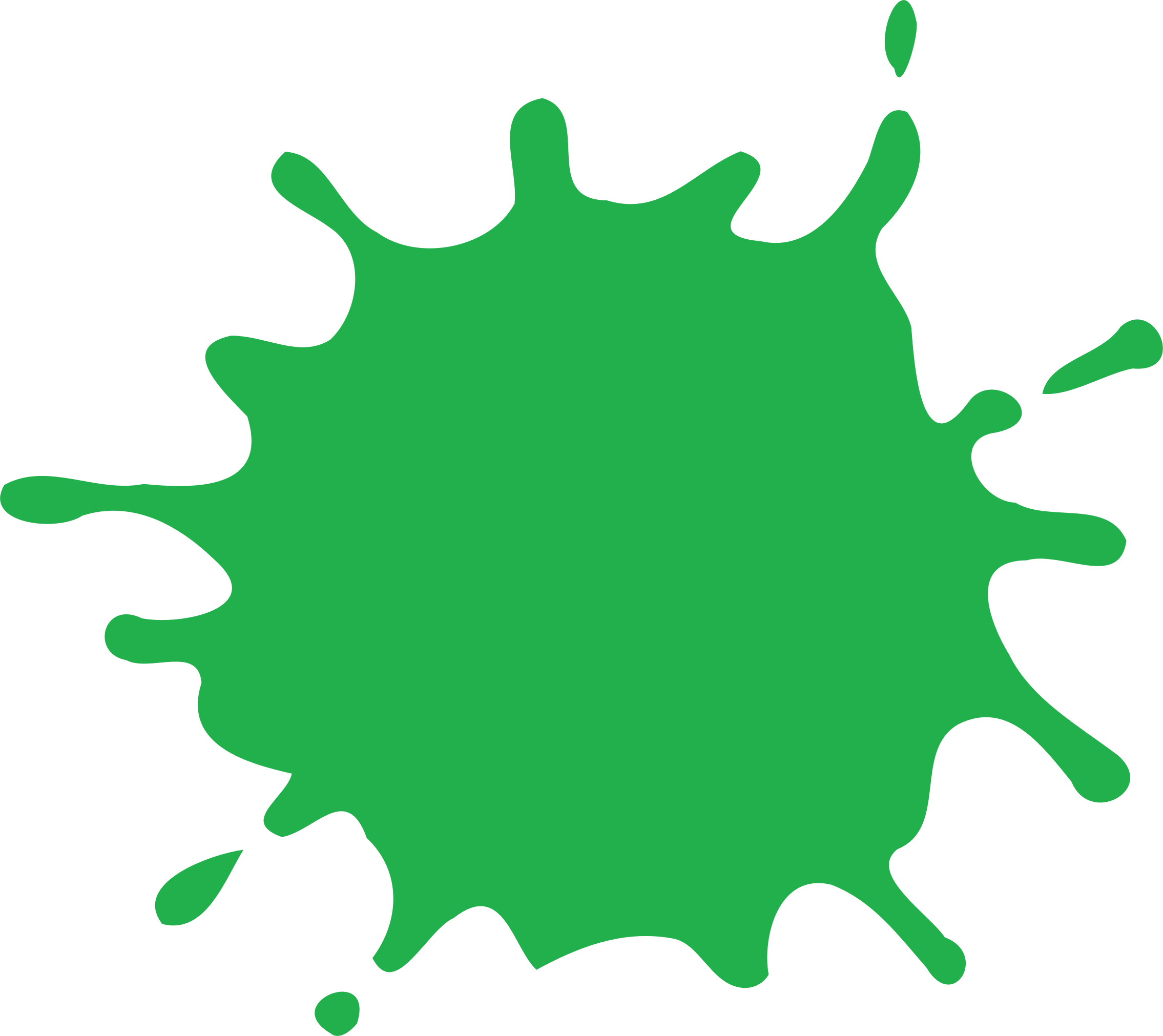 Green Clipart Splat - Green Paint Splatter Png (2400x2132)