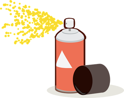 Aerosol Can Can Spray Brush Airbrush Color - Aerosol Can Clip Art (432x340)