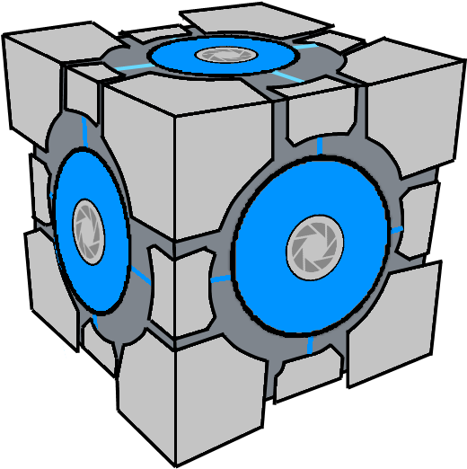 Portal Clipart Portal 2 - Cube From Portal 2 (565x560)