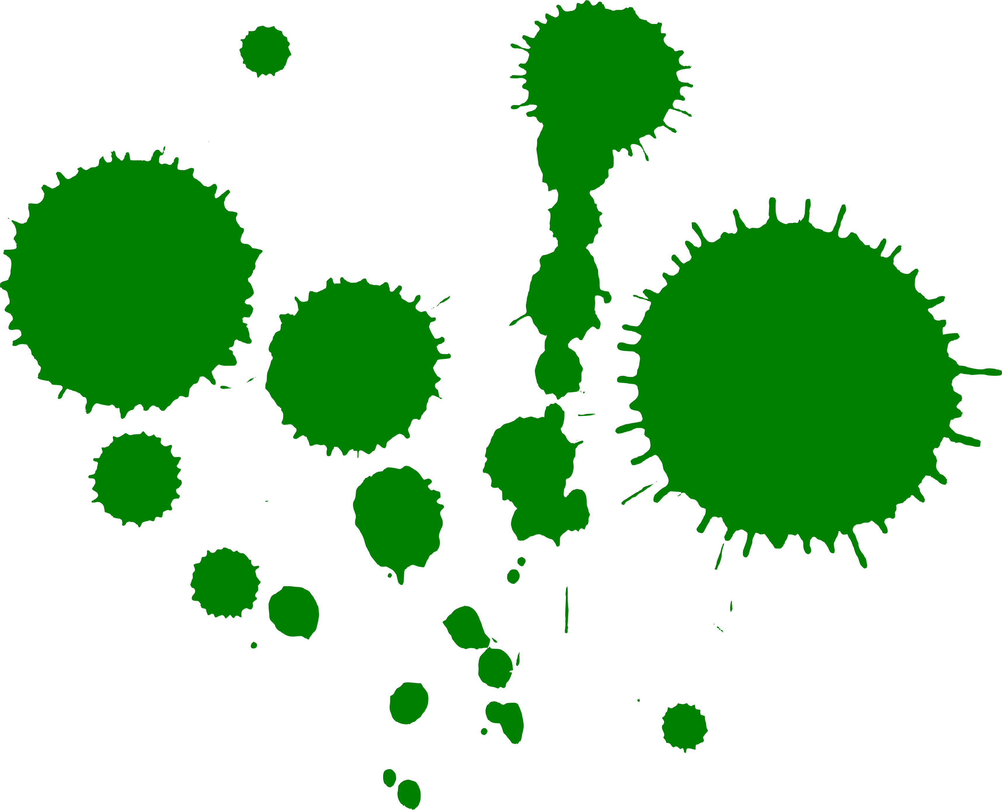 Painting Clipart Splashed - Green Paint Splatter Transparent (3431x2772)