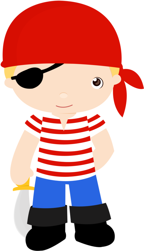 Cat Costume Party - Minus Pirate Boy Clipart (1868x2776)