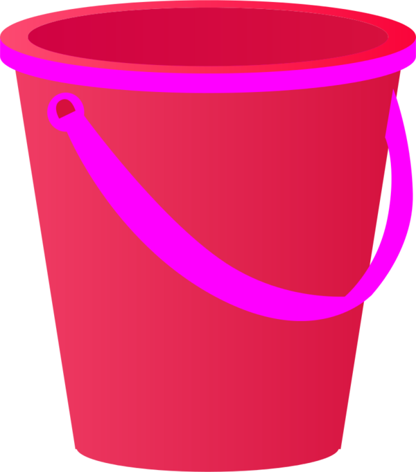 Yellow Sand Pail With Red Accents - Sand Pails Clipart (600x682)