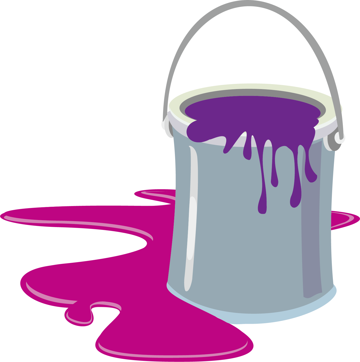 Paint Cartoon Bucket Clip Art - Paint Can Clip Art (1525x1532)