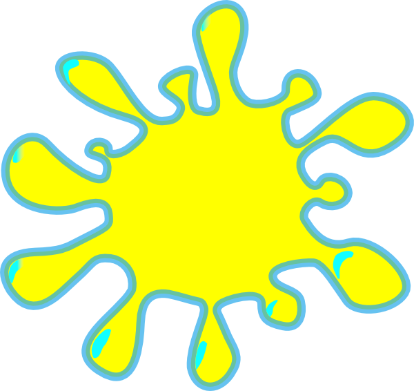 Brown Clipart Color Splash Pencil And In Color Brown - Color Yellow Blob (600x566)