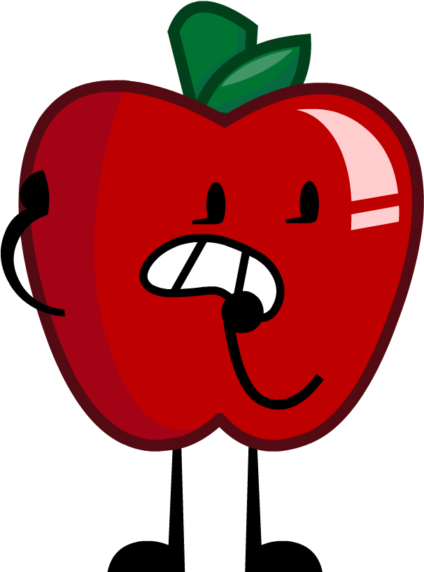 Apple, Labeled The Forgettable, Is A Female Contestant - Inanimate Insanity Apple (612x816)