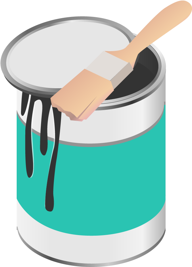 Painting Brush Illustration - Paint Pot Clip Art (1181x1181)