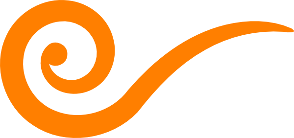 Swirl Clip Art - Orange Line Design Png (600x282)