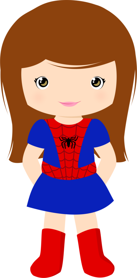 Clip Art - Spidergirl Clipart (444x900)