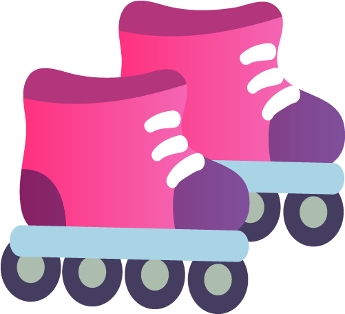 Skate Shoe Roller Skating Roller Skates Cartoon - Transparent Png Roller Skater Transparent (744x588)