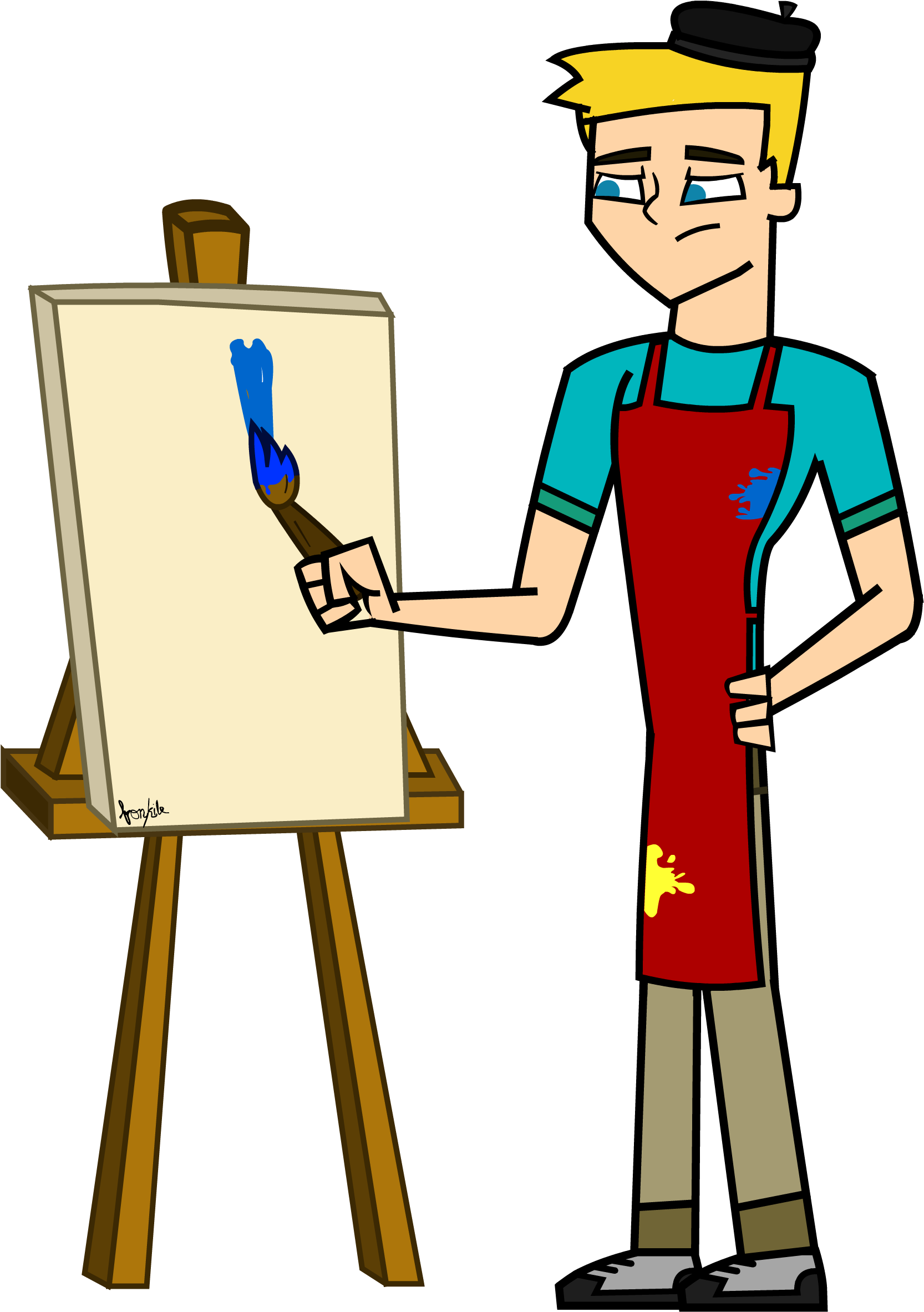 Michael Painting Pose - Total Drama Gone Wild Michael (1883x2408)