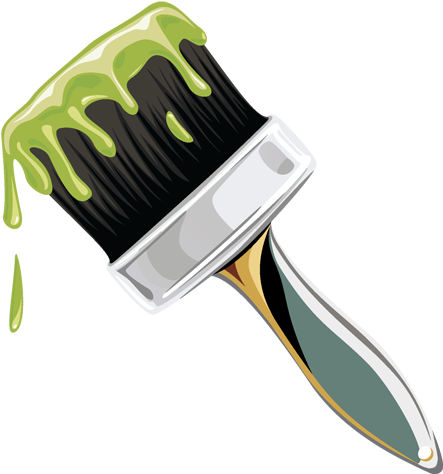 Luxury Brush Clipart Paint Brush With Paint Clipart - Paint Brush Vector Png (495x495)