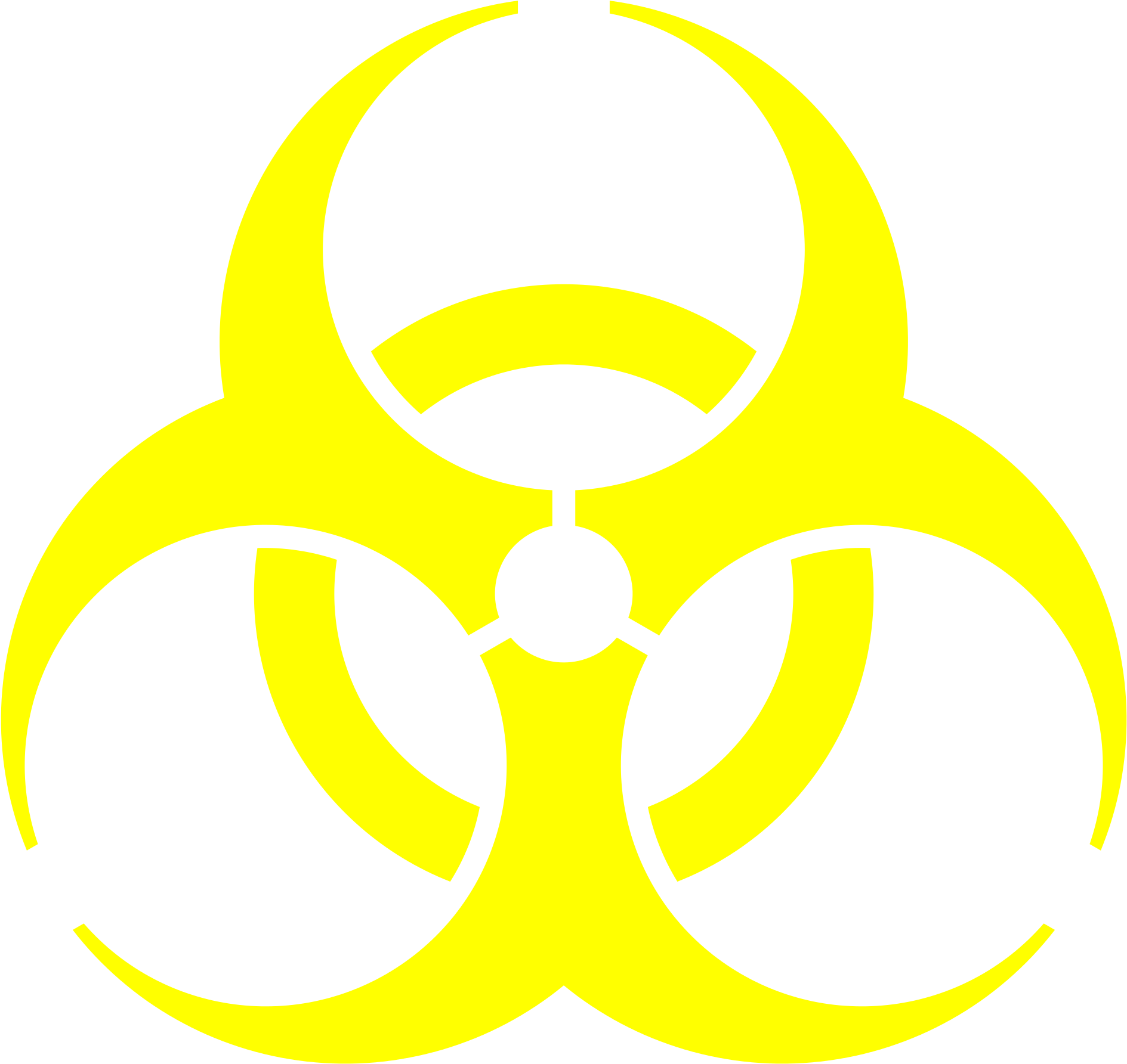 Biohazard Symbol - バイオ ハザード マーク 黄 (2000x2000)