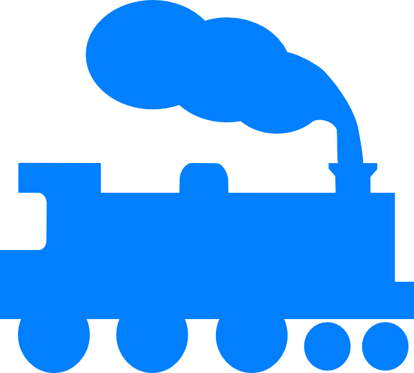 Blue Train Silhouette Clip Art At Clker - Thomas The Train Silhouette (600x540)