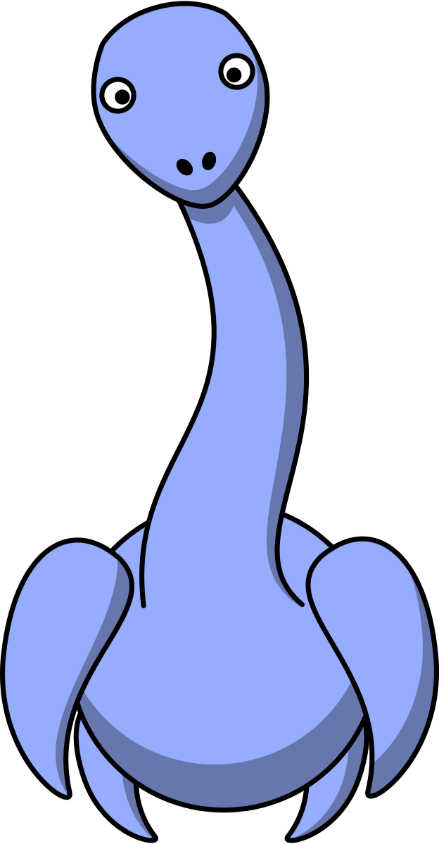 Free Vector Studiofibonacci Cartoon Plesiosaur Clip - Loch Ness Monster Cartoon Png (624x1200)