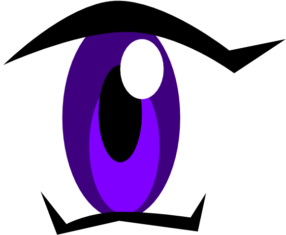 Manga Eye Clip Art - Manga Eye Png (600x496)