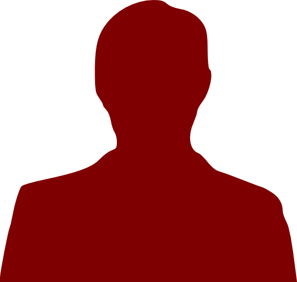 Person Outline Dark Red Clip Art At Vector Clip Art - Person Outline (600x568)
