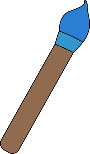 Blue Art Paint Brush - Paint Brush Clip Art Purple (294x500)
